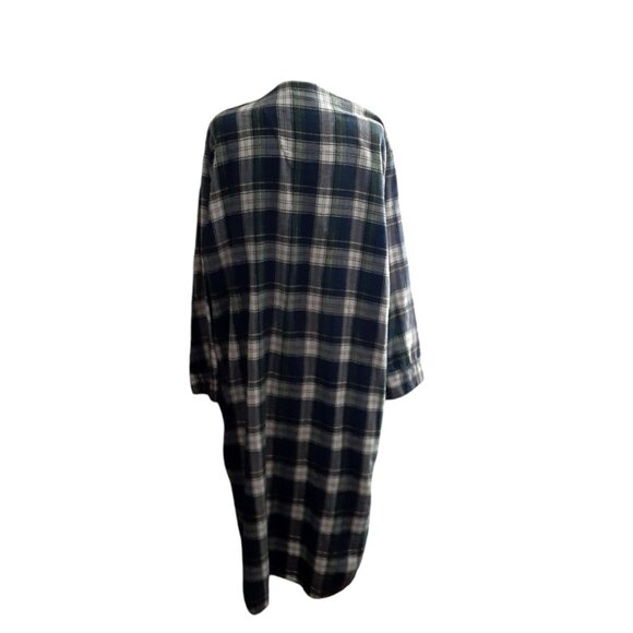 Wynbrier Night Shirt Sleep Gown Unisex 100% Cotton Plaid M 1/4 button Portugal . - Picture 6 of 16
